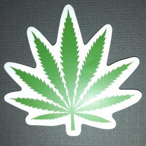 Hemp leaf sticker